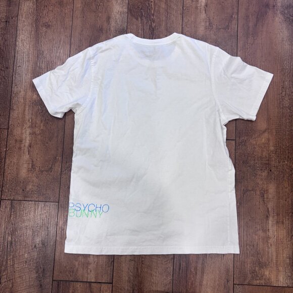 Psycho Bunny Rodman T-Shirt Men's Graphic Print Short Sleeve Size 5 Large White - Picture 6 of 11